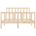 vidaXL Cadre de lit Bois massif 140x200 cm