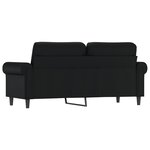 vidaXL Canapé à 2 places Noir 140 cm Similicuir