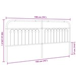 vidaXL Tête de lit métal noir 193 cm
