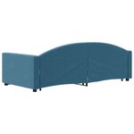 vidaXL Lit de jour avec gigogne sans matelas bleu 90x200 cm