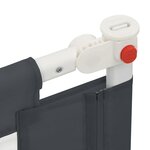 vidaXL Barrière de sécurité de lit d'enfant Gris foncé 100x25 cm Tissu