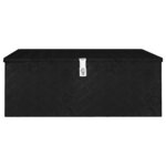 vidaXL Boîte de rangement Noir 100x55x37 cm Aluminium