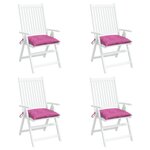 vidaXL Coussins de chaise lot de 4 rose 50x50x7 cm tissu oxford