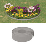 vidaXL Bordures de jardin 3 Pièces gris 10 m 15 cm polyéthylène