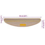 vidaXL Tapis d'escalier autocollants 15 Pièces 56x17x3 cm Beige clair