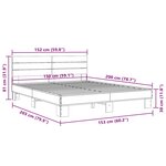 vidaXL Cadre de lit chêne sonoma 150x200 cm bois d'ingénierie et métal