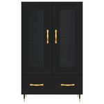vidaXL Buffet haut noir 69 5x31x115 cm bois d'ingénierie