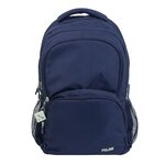 Sac à dos scolaire Milan Serie 1918 25L - 3 poches avant + 2 poches latérales - Poignées réglables et rembourrées - Taille 46 5x30x17cm - Couleur Bleu foncé