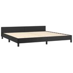 vidaXL Cadre de lit avec tête de lit Noir 200x200 cm Similicuir