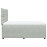 vidaXL Sommier à lattes de lit et matelas Gris clair 140x200cm Velours