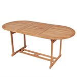 vidaXL Table de jardin 180x90x75 cm Bois de teck solide