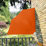 vidaXL Auvent latéral pliable de balcon Terre cuite 140x140 cm