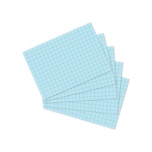 Pqt de 100 Fiches Bristol format A7 Quadrillée Bleu HERLITZ