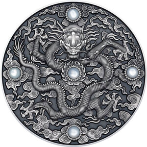 Pièce de monnaie en Argent 5 Dollars g 62.2 (2 oz) Millésime 2023 Chinese Dragon Art CHINESE DRAGON ART