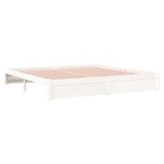 vidaXL Cadre de lit Blanc Bois massif 200x200 cm