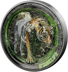 Pièce de monnaie en Argent 20 Dollars g 93.3 (3 oz) Millésime 2025 Other Life TIGER