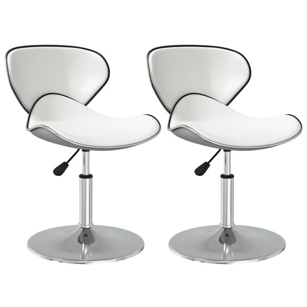 vidaXL Chaises à manger lot de 2 blanc similicuir
