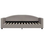 vidaXL Lit de jour avec gigogne et tiroirs taupe 80x200 cm tissu