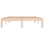 vidaXL Cadre de lit bois massif 135x190 cm double