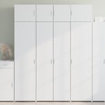vidaXL Buffet haut blanc 80x42 5x185 cm bois d'ingénierie