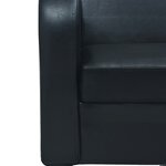 vidaXL Canapé à 2 places Cuir synthétique Noir