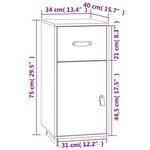 vidaXL Buffet Marron miel 34x40x75 cm Bois massif de pin