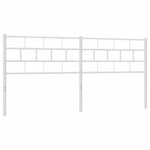 vidaXL Tête de lit métal blanc 200 cm