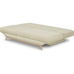 Banquette convertible 3 places - Coffre de rangement - Tissu velours côtelé beige - 190 x 92 x 84 cm - TEIJO