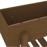 vidaXL Jardinière marron miel 62x30x69 cm bois massif de pin