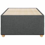 vidaXL Cadre de lit Gris foncé 90x190 cm Tissu