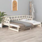vidaXL Lit coulissant bois massif de pin 2x(90x200) cm