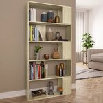 vidaXL Bibliothèque/Séparateur de pièce Chêne sonoma Bois d’ingénierie