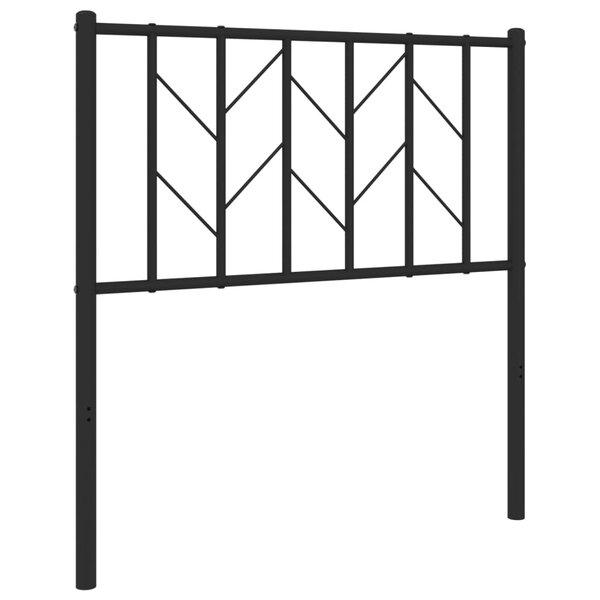 vidaXL Tête de lit métal noir 80 cm