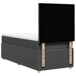 vidaXL Sommier à lattes de lit et matelas Gris foncé 90x190 cm Tissu