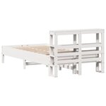 vidaXL Cadre de lit sans matelas blanc 100x200 cm bois de pin massif