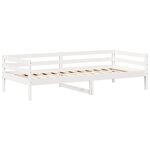 vidaXL Lit de jour avec toit blanc 90x200 cm bois de pin massif