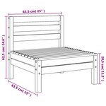 vidaXL Canapé de jardin sans accoudoirs cire marron bois de pin massif