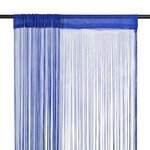 vidaXL Rideau en fils 2 Pièces 140 x 250 cm Bleu