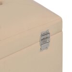 vidaXL Banc avec compartiment de rangement 80 cm Beige Velours