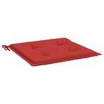 vidaXL Coussins de chaise jardin lot de 4 rouge 50x50x3cm tissu oxford