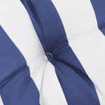 vidaXL Coussins de chaise à dossier bas lot de 4 rayures bleu/blanc