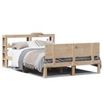 vidaXL Cadre de lit avec tête de lit 120x200 cm bois de pin massif