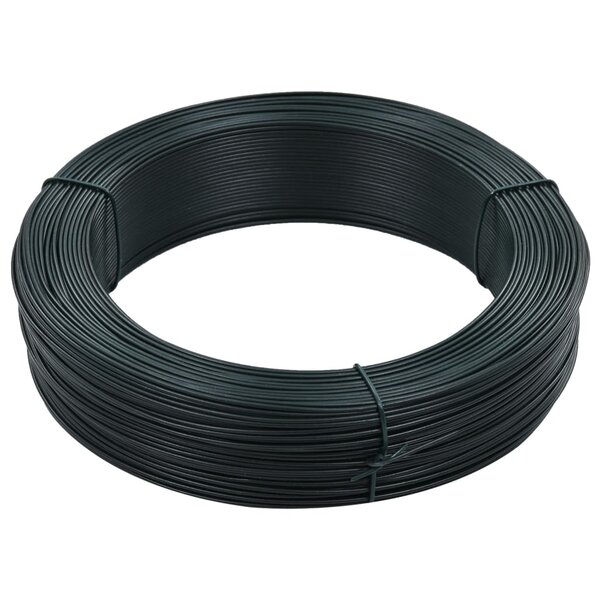 vidaXL Fil de liaison de clôture 250 m 1 6/2 5 mm Acier Vert noirâtre