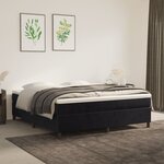 vidaXL Cadre de lit Noir 160x200 cm Velours