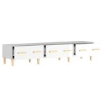 vidaXL Meuble TV Blanc brillant 150x34 5x30 cm Bois d'ingénierie