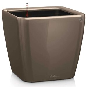 Lechuza jardinière quadro 35 ls all-in-one taupe brillant 16165