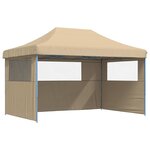 vidaXL Tente de réception pliable escamotable avec 3 parois latérales