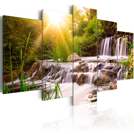 Tableau - forest waterfall l x h en cm 200x100