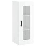 vidaXL Buffet haut Blanc brillant 34 5x34x180 cm Bois d'ingénierie