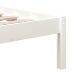 vidaXL Cadre de lit Blanc 180x200 cm Super King Bois massif